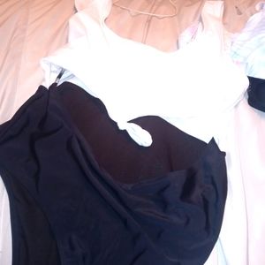 High waisted one piece bathing suit size large